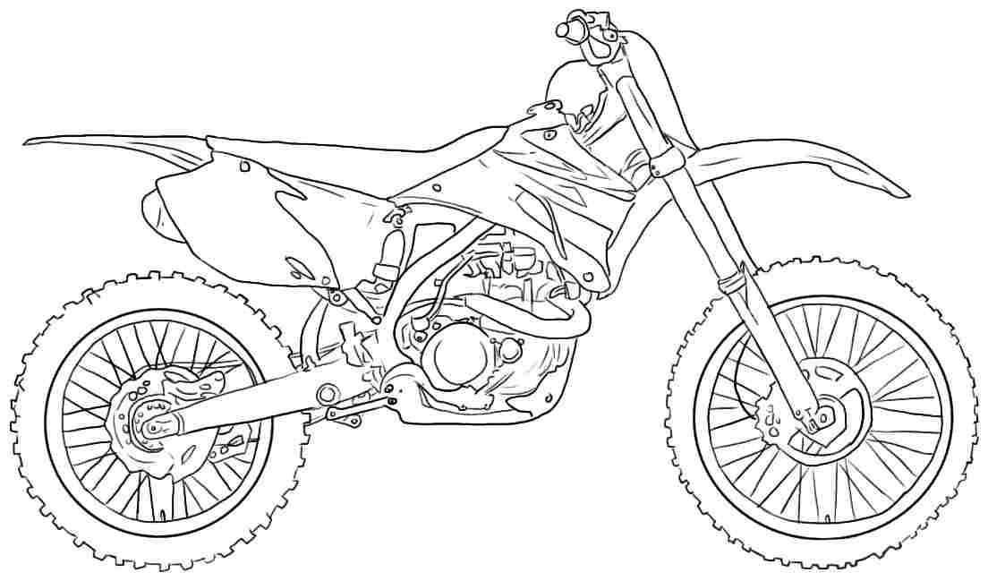 Plansa de colorat cu Motocicleta 27 20